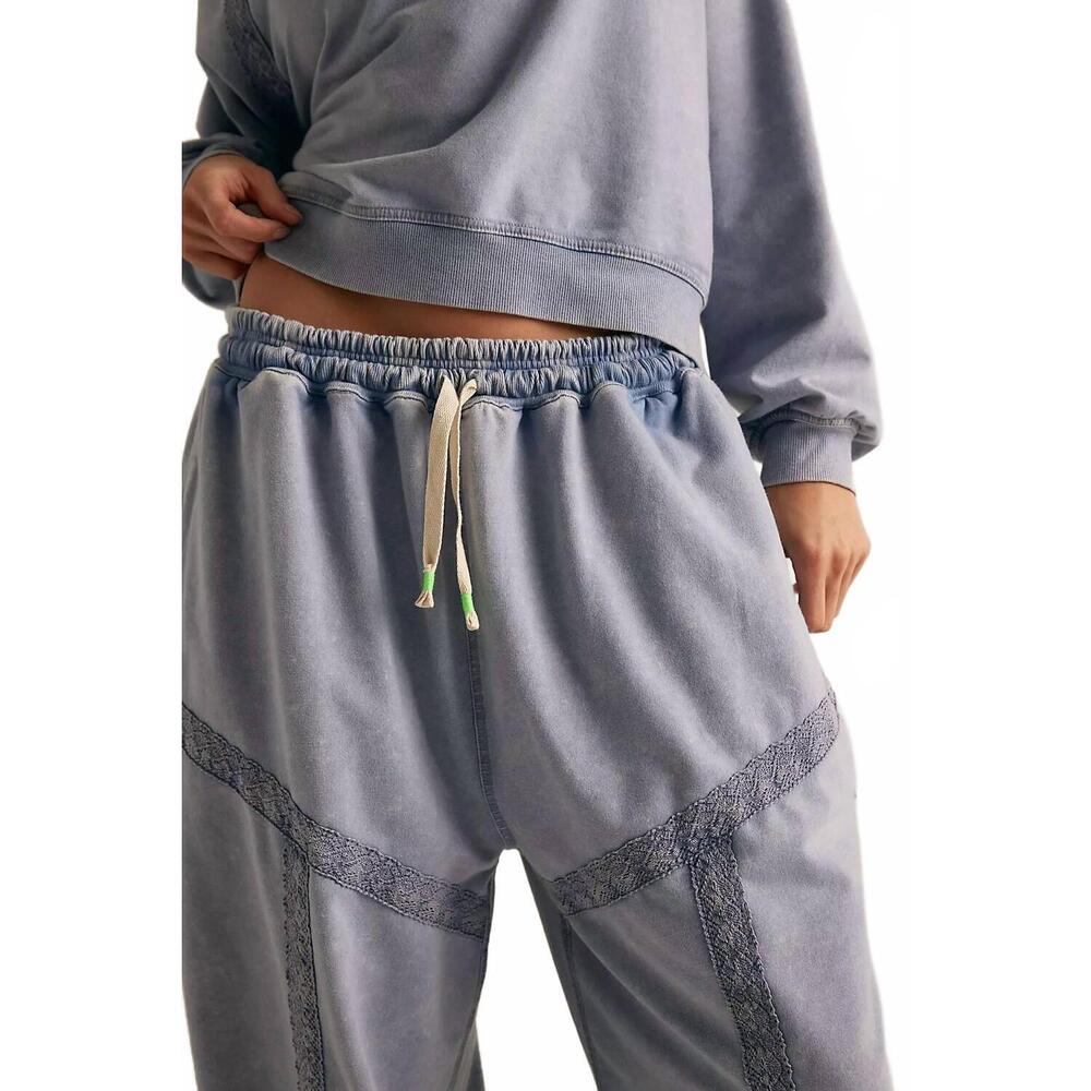 NEW FREE PEOPLE couch club lounge pants in grey - Picture 4 of 5